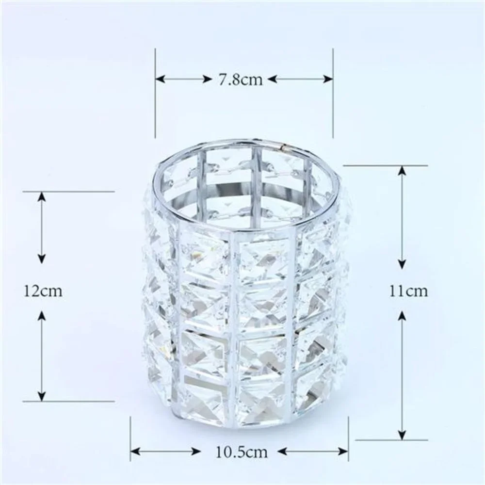 💜 Makeup Brush Holder 🌺Organizer Crystal Bling Comb Storage Box Container 🌹